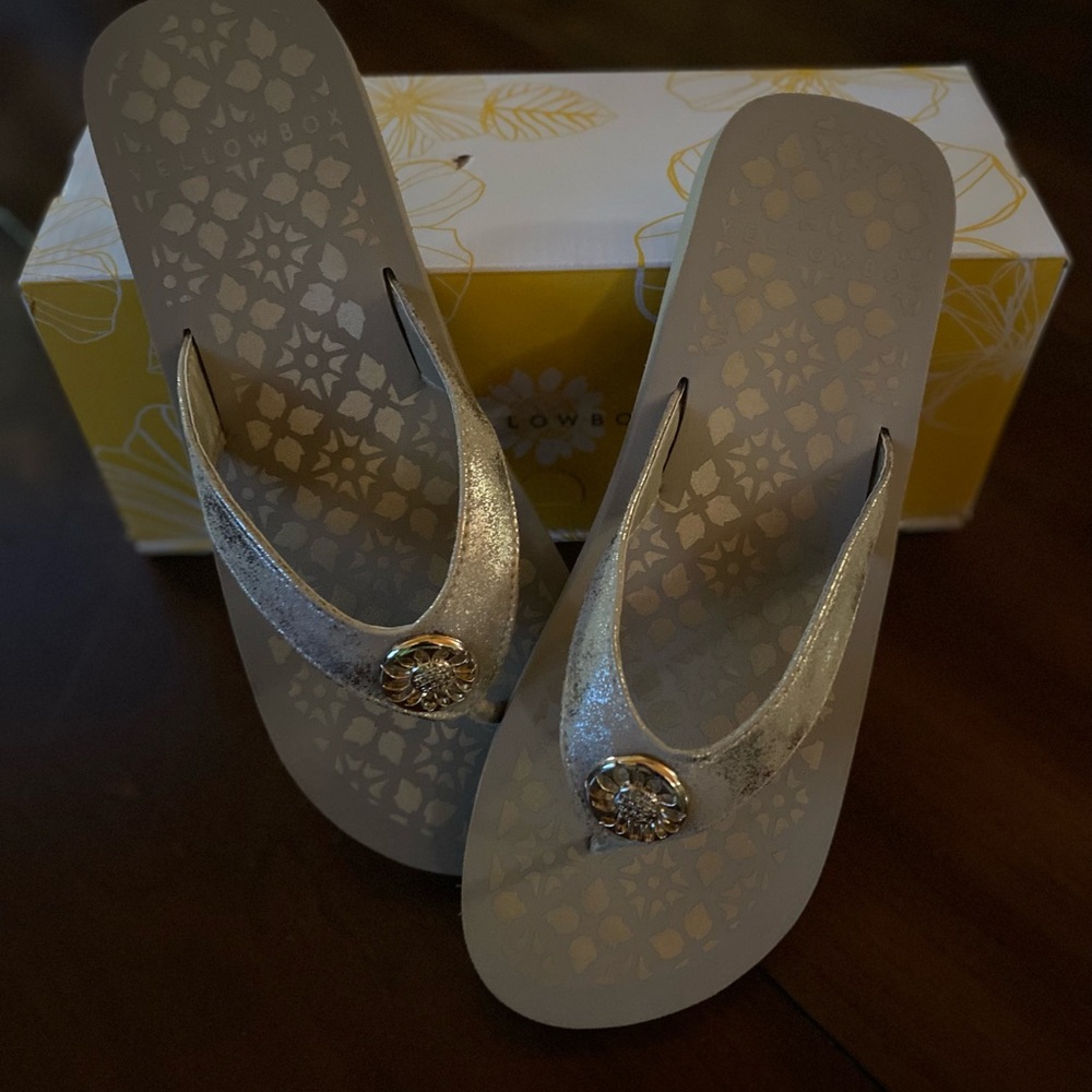 Yellow Box Gold Sandals